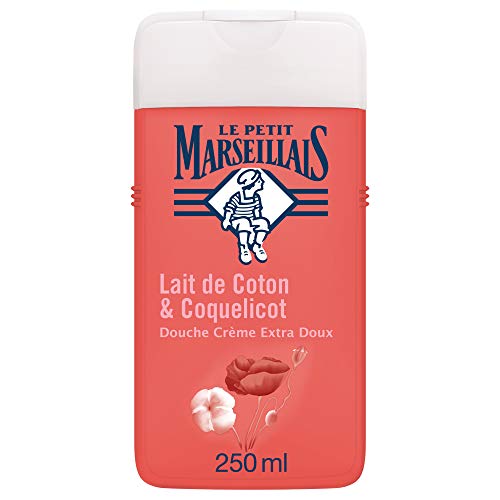 Le Petit Marseillais - Douche Crème Extra Doux, leche de algodón y amapola, 250 ml