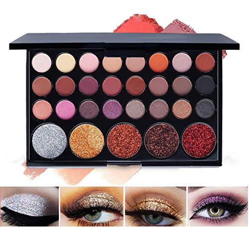 LEAMALLS 26 Piezas Estuches Juego de Maquillaje Completo Kit de Cosmético todo en uno Regalo Maquillaje Sombra de Ojos Paleta para Ojos Labios y Rostro Professional Makeup