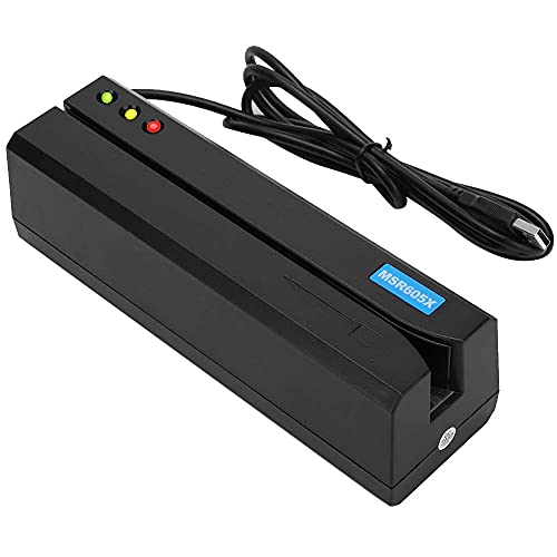 Lector de Tarjetas de crédito MSR605X, máquina de Escritura, Terminal de Tarjeta móvil USB para Windows y Mac, Soporte de 3 Pistas IBM, ISO, ANSI, DIN para Varias Tarjetas de Regalo