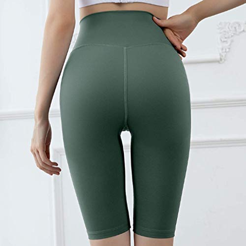 Leggings para Mujer Pantalones Cortos Levantamiento de glúteos de Secado rápido hasta la Rodilla Trotar Yoga Gimnasio Atlético Senderismo Activo Color sólido S