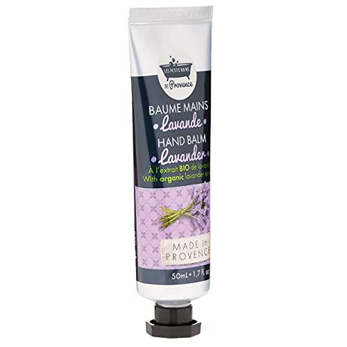 Les Petits Bains Crema de Manos con Extracto de Lavanda Orgánico - Crema Reparadora y Nutritiva para Piel Seca y Manos Agrietadas - Cuidado Hidratante de Manos de Origen Francés - Pomada de 50mL