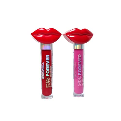 Leticia Well Kiss Forever lipgloss colors 6ml. Olor a chicle. 2 unidades