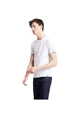 Levi's Slim 2Pk Crewneck 1 Vaqueros Skinny, Two-Pack tee White + White, L 2 para Hombre