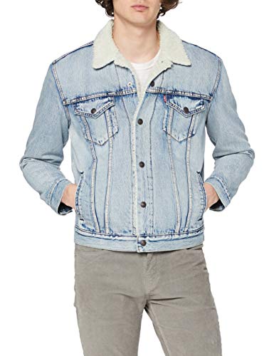 Levi's Type 3 Sherpa Trucker Chaqueta, Azul (Stonebridge), XS para Hombre