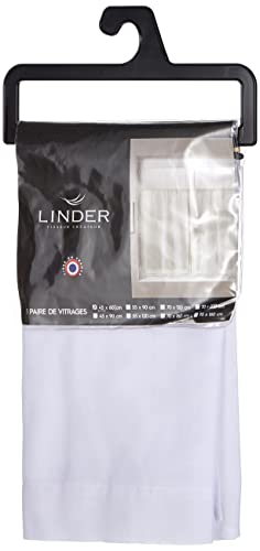 Linder 0323/10/415/45 x 60 - Visillo, poliéster, 45x60, Color Blanco