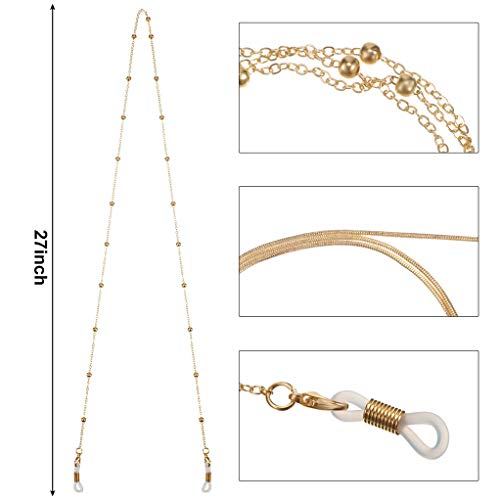 LIPIODOL 10Pcs Cordones para Gafas, Collar para Mascarilla, Cadenas de Gafas para Mujer,Correa Antideslizante para Gafas, Soporte de Cuerda,Retenedor,Cordón para Cuello