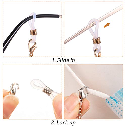 LIPIODOL 10Pcs Cordones para Gafas, Collar para Mascarilla, Cadenas de Gafas para Mujer,Correa Antideslizante para Gafas, Soporte de Cuerda,Retenedor,Cordón para Cuello