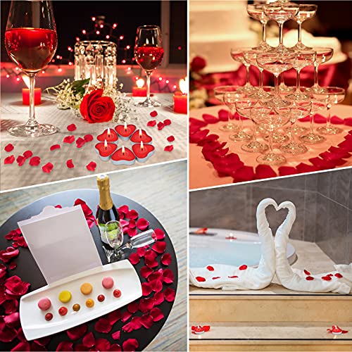 Lishang 1056Pcs San Valentin Decoracion Kit Romántico de Velas Pétalos de Rosa Artificiales Boda Globos Corazón Rojo para Bodas Fiestas Ambiente Romántico Compromiso Cumpleaños Decoración