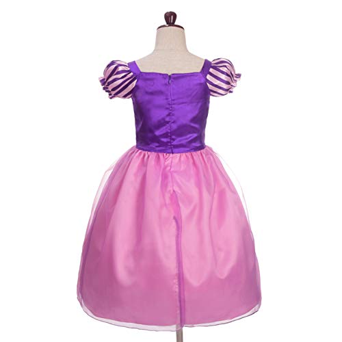 Lito Angels Disfraz de Princesa Rapunzel Vestido para Niña, Talla 6 años, Morada