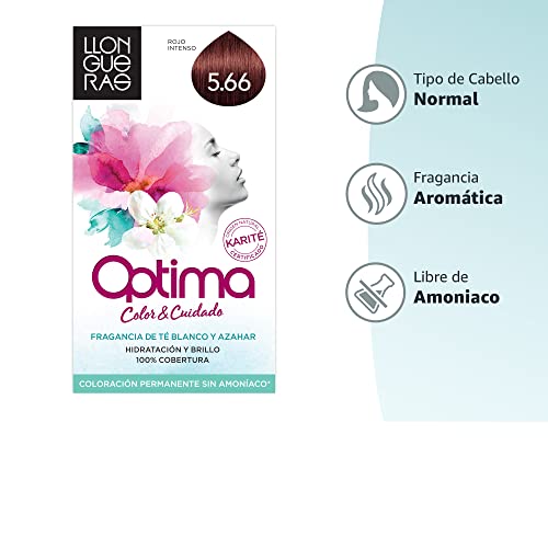 Llongueras Optima - Tinte, color 5.66-deep intense red (Rojo Oscuro Intenso) 200 g (959-52083)