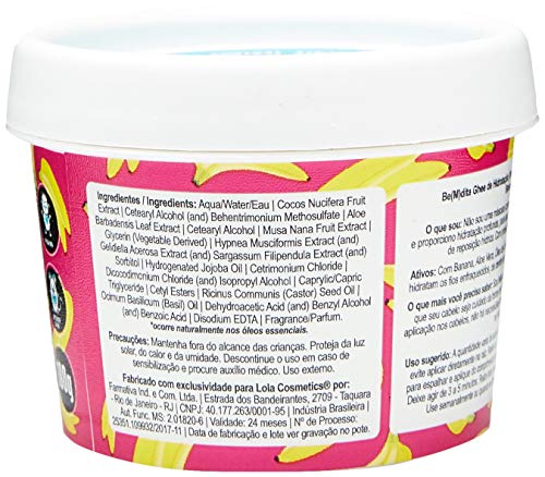 Lola Cosmetics 0 BE(M) Dita GHEE-MÁSC. HIDRATAÇAO Banana E Aloe Vera 100G, Único, Estándar