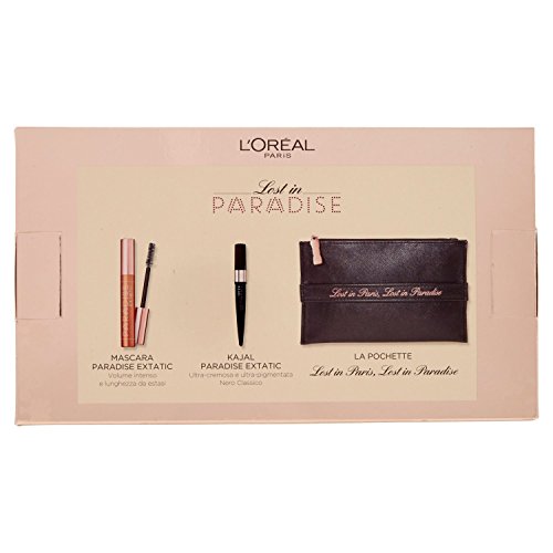 L'Oréal Paris Edición limitada Lost in Paradise - Estuche de regalo con máscara Paradise y lápiz Kajal negro