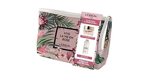 L'Oréal París - Set de Regalo, Incluye Neceser, Crema de Día Golden Age SPF20, Agua Micelar Age Perfect