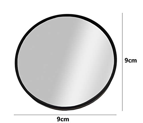 Lote de 2 Espejos Redondos de 12 aumentos con ventosas - 12x - Útil para Maquillaje, Afeitado, Puntos Negros, depilación, visualización de Manchas, Viaje, baño, hogar (2 Espejos de 12 aumentos)