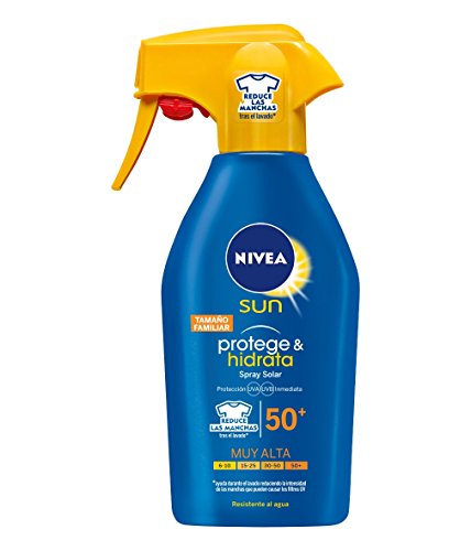 Lote Nivea Sun: Spray Solar Hidratante FP50 300 ml + Loción After Sun 400 ml + Crema Solar Facial Control de Brillos FP50 50 ml