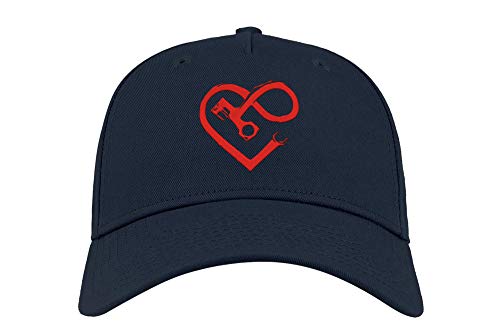 Love Engine - Llave cilíndrica para coche, bordada, visera curvada, unisex, transpirable, gorra de béisbol Fullcap Trucker cómodo top