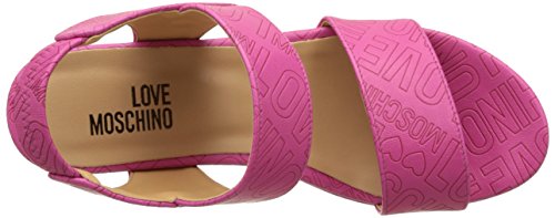 Love Moschino JA1627, Sandalias con Plataforma Mujer, Rosa (Fuchsia), 40 EU