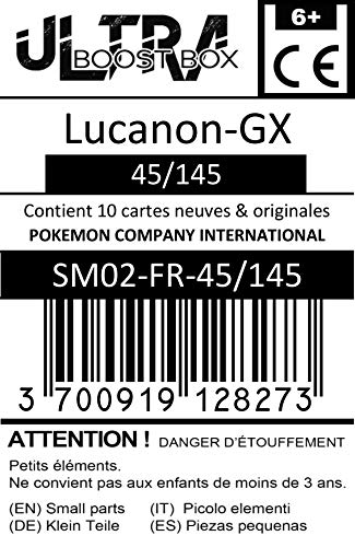 Lucanon-GX 45/145 - #myboost X Soleil & Lune 2 Gardiens Ascendants - Coffret de 10 Cartes Pokémon Françaises