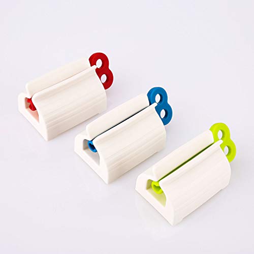 LUTER 3 Piezas de Exprimidor de Pasta de Dientes - Exprimidor de Tubos Soporte para Tubo de Pasta de Diente, Apretadores de Tubos para Pasta de Dientes (Rojo / Azul / Verde)