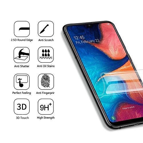 LZS Protector de Pantalla Samsung Galaxy A50 Membrana Protectora de hidrogel de Membrana Flexible Totalmente Cubierta sin Agua pulverizada Diseñado para Pantallas de teléfono curvadas