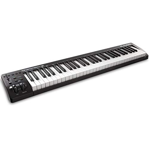 M-Audio Keystation 61MK3 - Teclado Controlador MIDI Compacto de 61 teclas con controles asignables, ruedas de cambio de tono / modulación, conectividad Plug-and-Play (Mac/PC) y software incluida