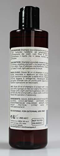 M' Ma Pets Champú + Acondicionador para Perros y Gatos - Deja el Pelo Limpio, Suave y Más Fácil de Peinar - 250 ml