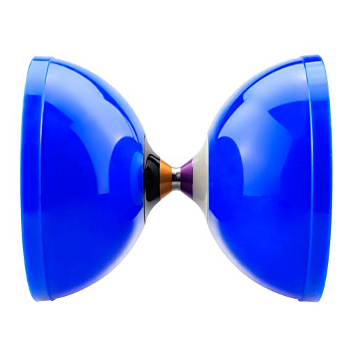 MAGICYOYO Diabolo MD01 Rodamientos triples Profesionales con Palos de Carbono de Primera Calidad Bolsa de 3 Cuerdas Diabolos para Principiantes para niños Adultos Azul