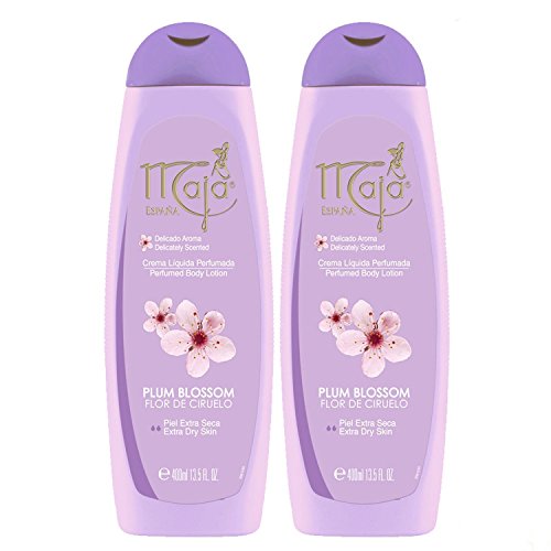 Maja Perfumed Body Lotion Extra Dry Skin 13.5 oz. 2-PACK Flor De Ciruelo/Plum Blossom by Myrurgia