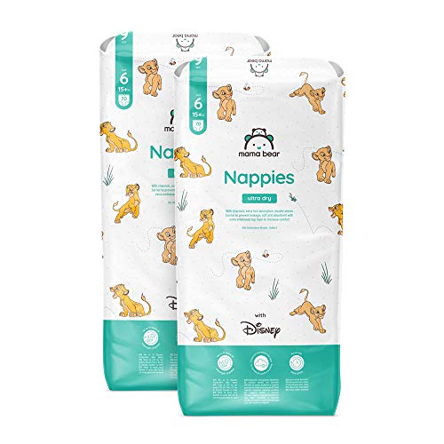 Mama Bear - Disney - 140 pañales ultrasecos, talla 6 (15 kg +) - PACK MENSUAL