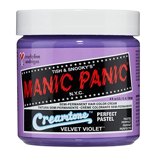 Manic Panic - Velvet Violet Pastel Classic Creme Vegan Cruelty Free Purple Semi Permanent Hair Dye 118ml