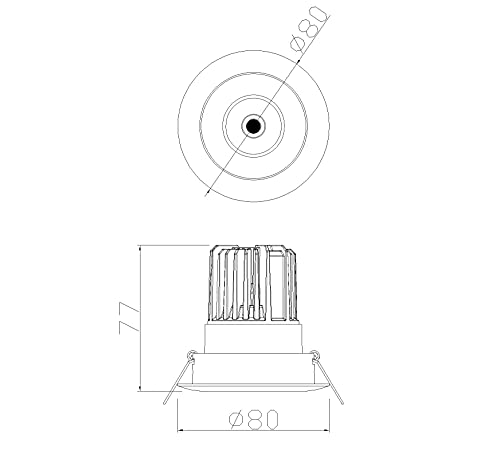 Mantra Iluminación Formentera Empotrables/Downlights, 7 W, Blanco Mate