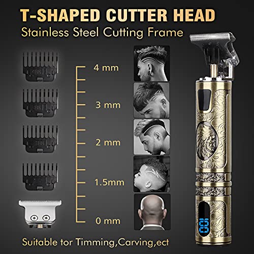 Maquina Cortar Pelo Profesional,Cortapelos Hombre,Trimmer USB Recargable,Recortadora de Barba Hombre Inalámbrico Impermeable para Familias y Barbero