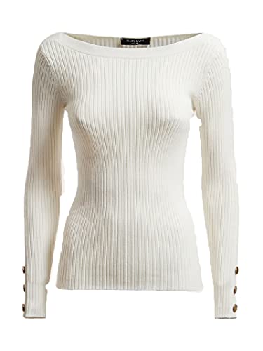 Marciano Jersey Calado Mujer Gilberta Sweater Top 1bgr20 5613z, Frosted White, L