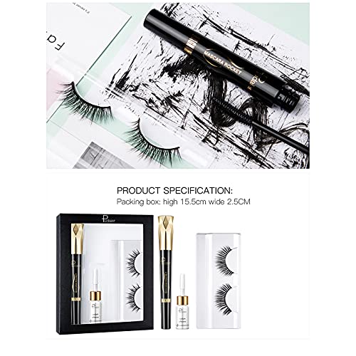 MáScara de PestañAs Waterproof Catrice Pudaier 4d Mascara PestañAs Postizas Largas y Rizadoras con Pegamento Set 8ml Mejor Para Espesar y Alargar Las PestañAs (B)