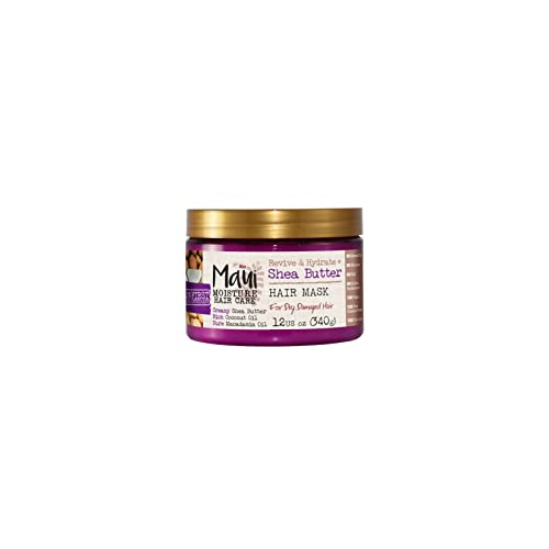 Maui Moisture, Mascarilla Revitaliza e Hidrata, Manteca de Karité, Pelo Seco y Dañado, 340 g