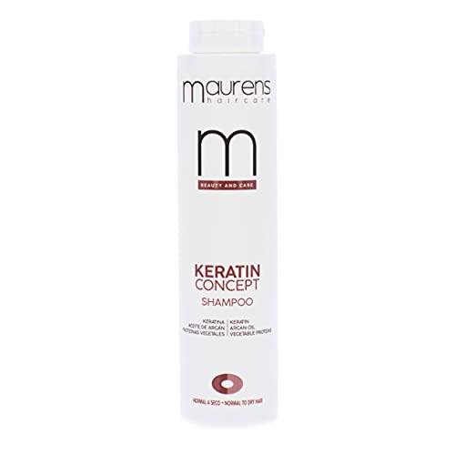 Maurens Champú Reparador Keratin Concept, con Keratina, Aceite de Argán y proteínas Vegetales, 400 ml