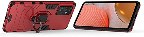 Max Power Digital Funda para móvil OPPO A53 / OPPO A53s / OPPO A32 Carcasa Magnética con Anillo Imán Híbrida Antigolpes Resistente Rígida Dura [Tecnología de Absorción de Golpes] (OPPO A53/A32, Rojo)