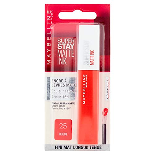 Maybelline New York - Superstay Matte Ink ,Barra de labios, Tono 25 Héroine