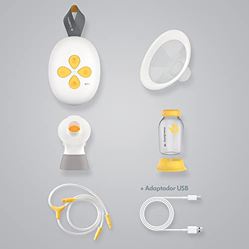 Medela Extractor de leche eléctrico Solo - notablemente más silencioso, recargable por USB, con embudo PersonalFit Flex y tecnología de extracción de 2 fases de Medela