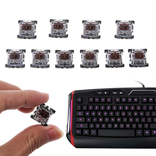 Meipai 10pcs 3 Pin KeyCaps Brown interruptor mecánico teclado para -Cherry MX teclado