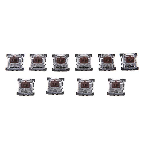 Meipai 10pcs 3 Pin KeyCaps Brown interruptor mecánico teclado para -Cherry MX teclado