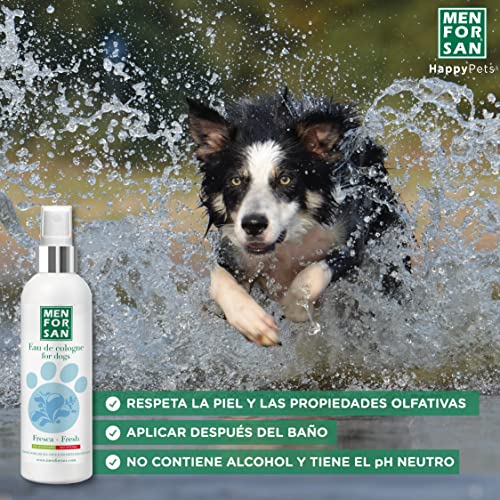 MENFORSAN Agua de Colonia Fresh para Perros 125ml, Pack de 3 Unidades