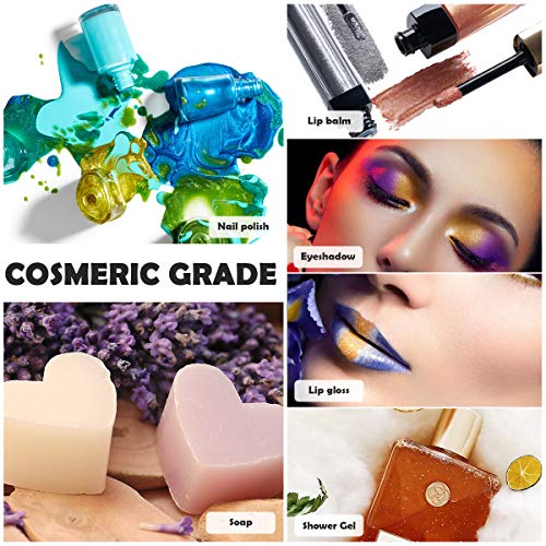 MENNYO Pigmento para Resina Epoxi, Colorante Jabones 50g Color Oro Mica en Polvos Metálico Natural para Kit Hacer Velas, Fabrica Slime, Pintura, Sombra de Ojos, Maquillaje, Esmalte de Uñas