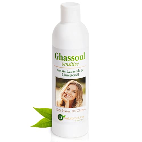 Mezcla de ghassoul blanco listo para usar | con perfume de lima | SENSITIVE | Libre de químicos y jabones | 250 ml