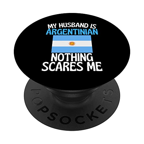 Mi esposo es argentino nada me asusta esposo divertido PopSockets PopGrip Intercambiable