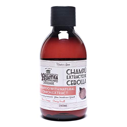 MI REBOTICA | Champú con Extracto de Cebolla Olor Cereza | Champú Fortalecedor Cabello | Vitaminas para el Cabello | Champú Antienvejecimiento y Antioxidante | Estimula el crecimiento capilar |