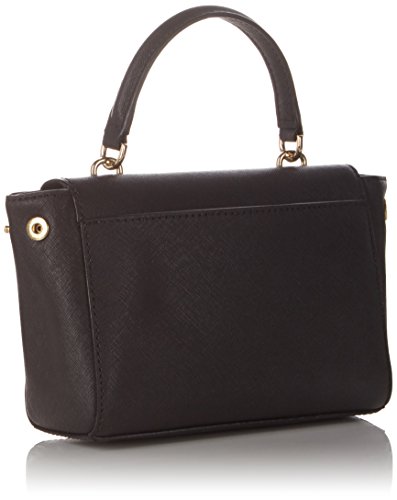 Michael Kors AVA X-Small Saffiano Crossbody, Bolso Bandolera para Mujer, Negro (Black), 14x7x20 cm (W x H x L)