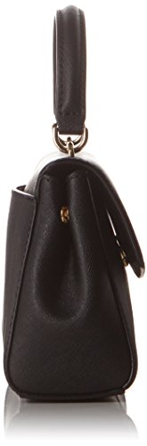 Michael Kors AVA X-Small Saffiano Crossbody, Bolso Bandolera para Mujer, Negro (Black), 14x7x20 cm (W x H x L)