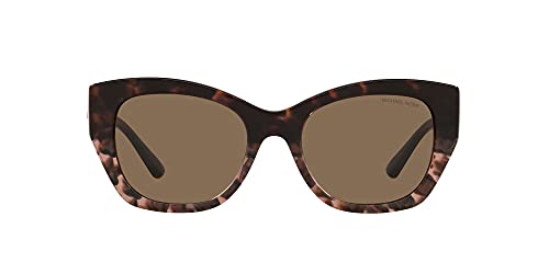 Michael Kors Palermo MK2119 - Gafas de sol (392273) Marrón Floral Acetato/Marrón Oscuro Sólido - 53mm