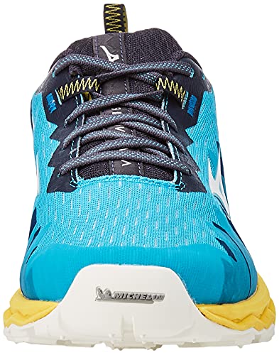 Mizuno Wave Daichi 6, Zapatillas para Carreras de montaña Hombre, Scubab Azufre Blanco de Nieve, 44 EU